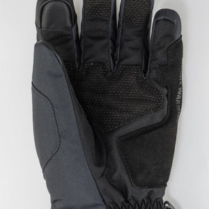 Mobile Warming black glove palm view with textured grip