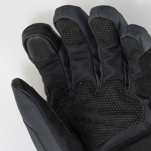 Mobile Warming black glove palm with textured grip detailing