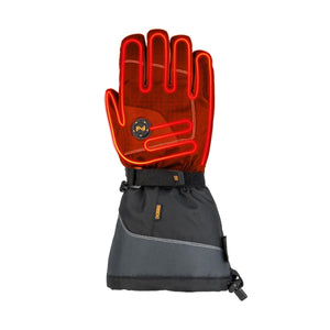 Mobile Warming heated glove with visible red heating elements