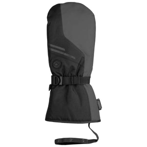 Mobile Warming black and grey heated mitten with adjustable wrist strap