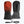 Mobile Warming black heated mittens with visible red heating element grid