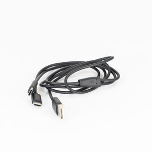 Mobile Warming black USB charging cable with multiple connectors