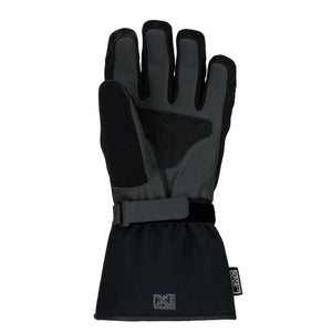 Black and grey Tough Series winter glove with adjustable wrist strap and Hipora logo