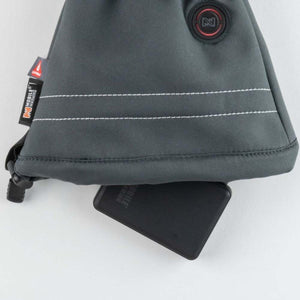 Mobile Warming grey heated accessory with battery pack