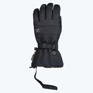 Mobile Warming black heated glove with adjustable wrist strap and power button