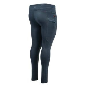 Mobile Warming dark blue leggings with side pocket and branding