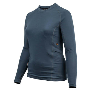 Mobile Warming blue long sleeve base layer shirt with thumb holes