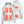 Mobile Warming white patterned heated jacket showing front and back heating element zones