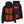 Mobile Warming black heated jacket showing front and back heating element zones