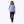 Woman wearing a purple Mobile Warming long sleeve zip up hoodie and black pants