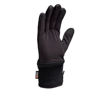 Mobile Warming black touchscreen compatible glove with ribbed cuff