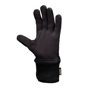Mobile Warming black touchscreen compatible glove with ribbed cuff
