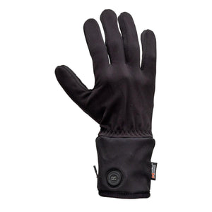 Mobile Warming black heated glove with power button on cuff