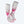 Mobile Warming knee high socks in grey and pink with side zipper