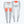 Mobile Warming white heated leggings showing front and back heating element zones