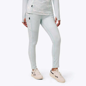 Mobile Warming light blue leggings with side panel detail