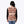 Back view of Mobile Warming fleece vest with brown and cream geometric pattern