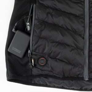Mobile Warming heated vest with battery pack connected in side pocket