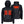 Mobile Warming black hooded jacket showing front and back heating elements