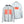 Mobile Warming white hooded heated jacket showing front and back heating elements