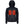 Mobile Warming black hooded jacket with glowing red heating elements on the chest