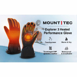 Mount Tec Explorer 3 heated performance gloves with touchscreen and waterproof features
