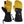 MountTec yellow and black heated winter gloves with power button