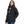 Woman wearing a black Mount Tec quilted puffer jacket with a high collar