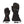Lenz black heated mittens with adjustable wrist straps and battery compartment