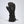 Gordini black leather and fabric winter glove with adjustable wrist strap