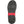 Black rubber lugged outsole of a Muck boot with a red midfoot shank
