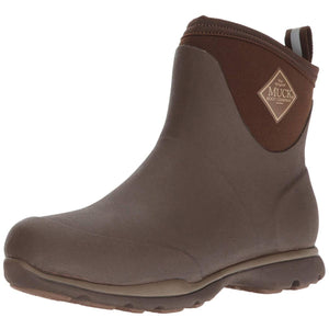 Brown Muck Boot Company ankle boot with rubber lower and neoprene upper