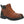Muck brown leather lace up work boot with black sole and collar