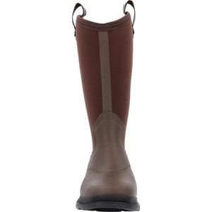 Brown Muck tall rubber boot with pull tabs
