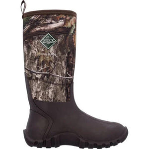 Muck Fieldblazer tall rubber boot with camouflage upper and brown lower