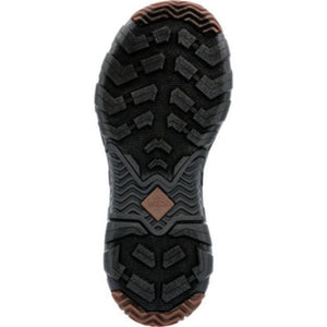 Black and brown Muck boot treaded rubber outsole