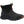 Black Muck ankle boot with brown trim and textured rubber sole