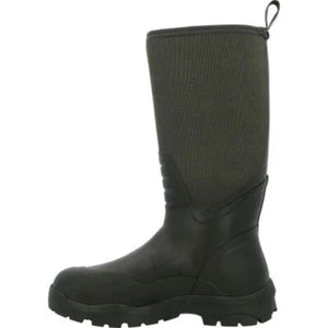 Muck olive green and black tall rubber work boot