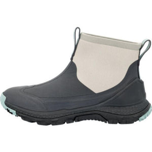 Muck ankle boot with grey rubber lower and beige neoprene upper