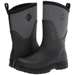 Muck black and grey mid-calf waterproof rubber boots
