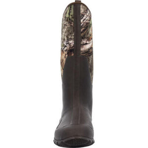 Muck brown rubber boot with camouflage upper
