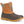 Muck lace up waterproof boot with brown rubber base and tan leather upper