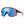 Smith Optics performance sunglasses with black frame and blue mirrored shield lens