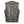 Back view of a Milwaukee Leather distressed black leather vest with quilted lower back panel