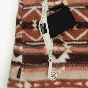 Mobile Warming fleece fabric with a battery pack inside a zippered pocket
