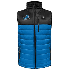 ActionHeat Detroit Lions heated vest in black and blue with team logo