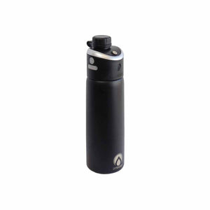 ExtremeMIST black insulated water bottle with integrated mister cap
