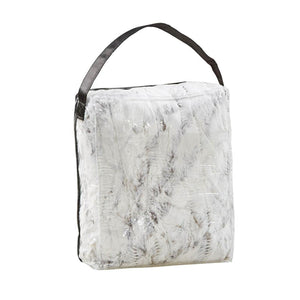 Beautyrest faux fur throw blanket in a clear plastic carrying case