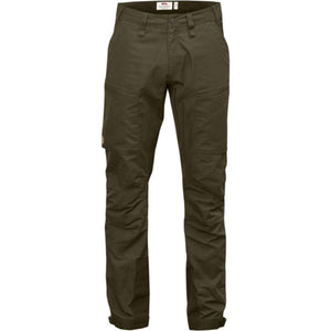 FjallRaven dark olive green outdoor trousers with cargo pockets