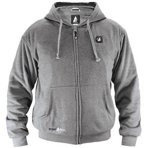 ActionHeat grey zip up hoodie with drawstring hood and front pockets